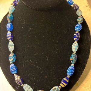 Spectacular Glass Millefiori Bead Necklace
